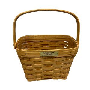 Longaberger 1996 Edition 7” X 4” Signed Dresden Tour Basket With Liner And Handl